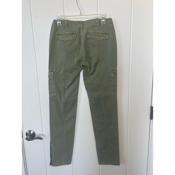 London Jean Olive Green Skinny Embellished Cargo Pants Size 0 - Picture 2 of 10